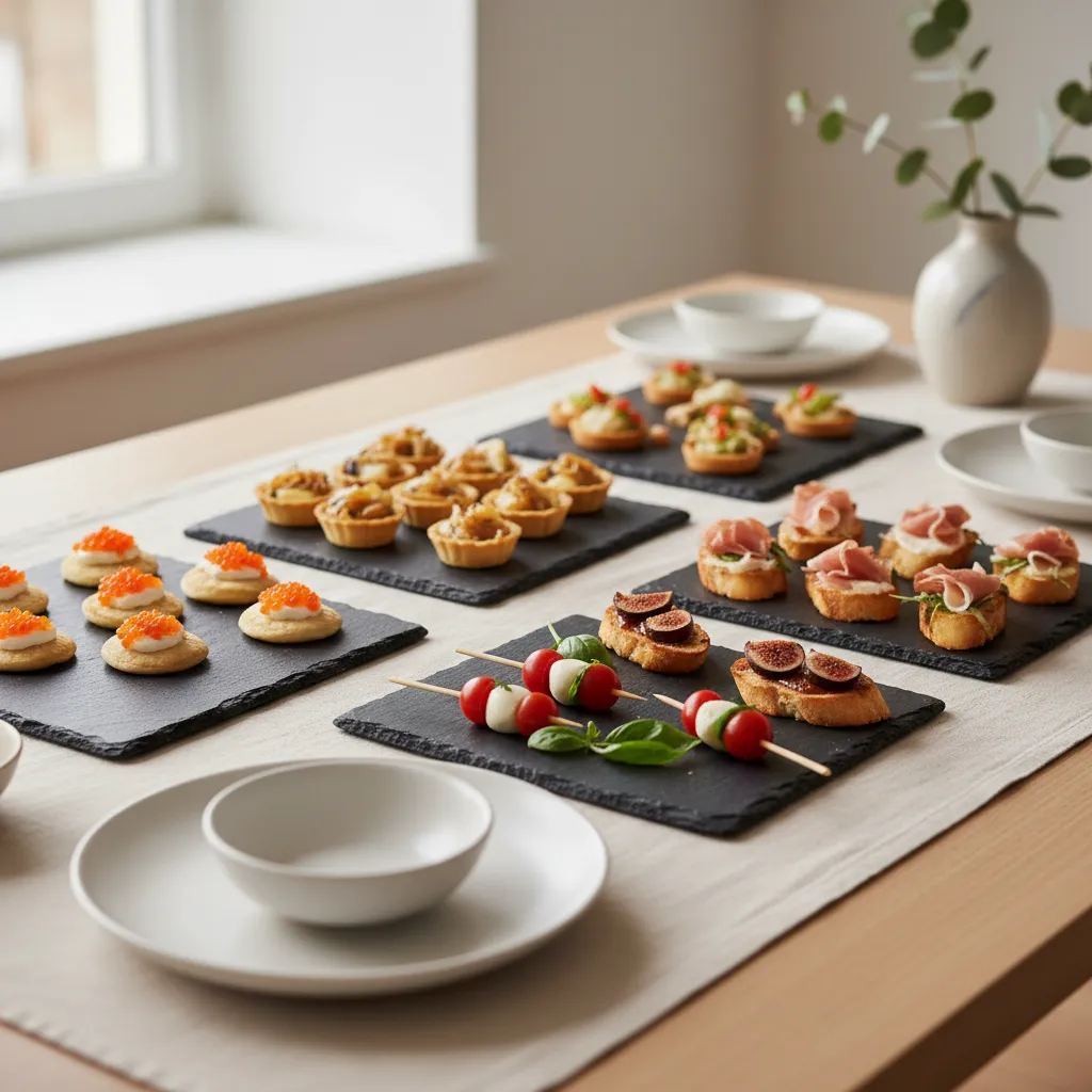 Canapéer fra catering i Stavern