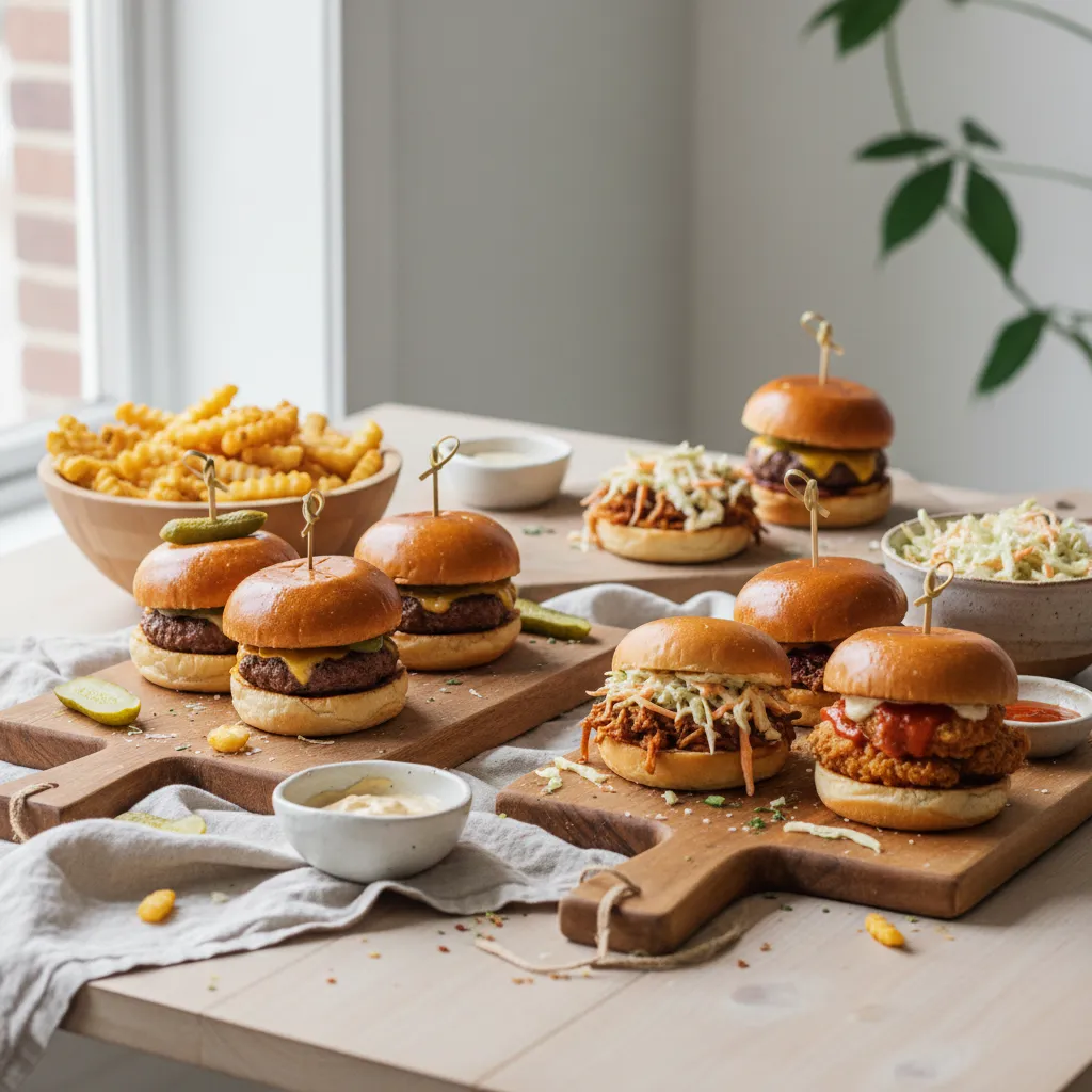 Burgere og pommes frites fra catering i Mjøndalen