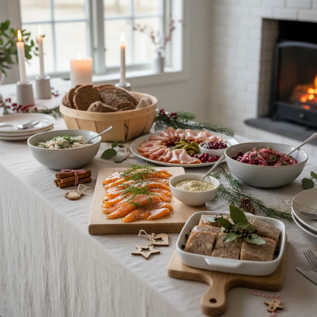 Julekoldtbord fra catering i Brattvåg