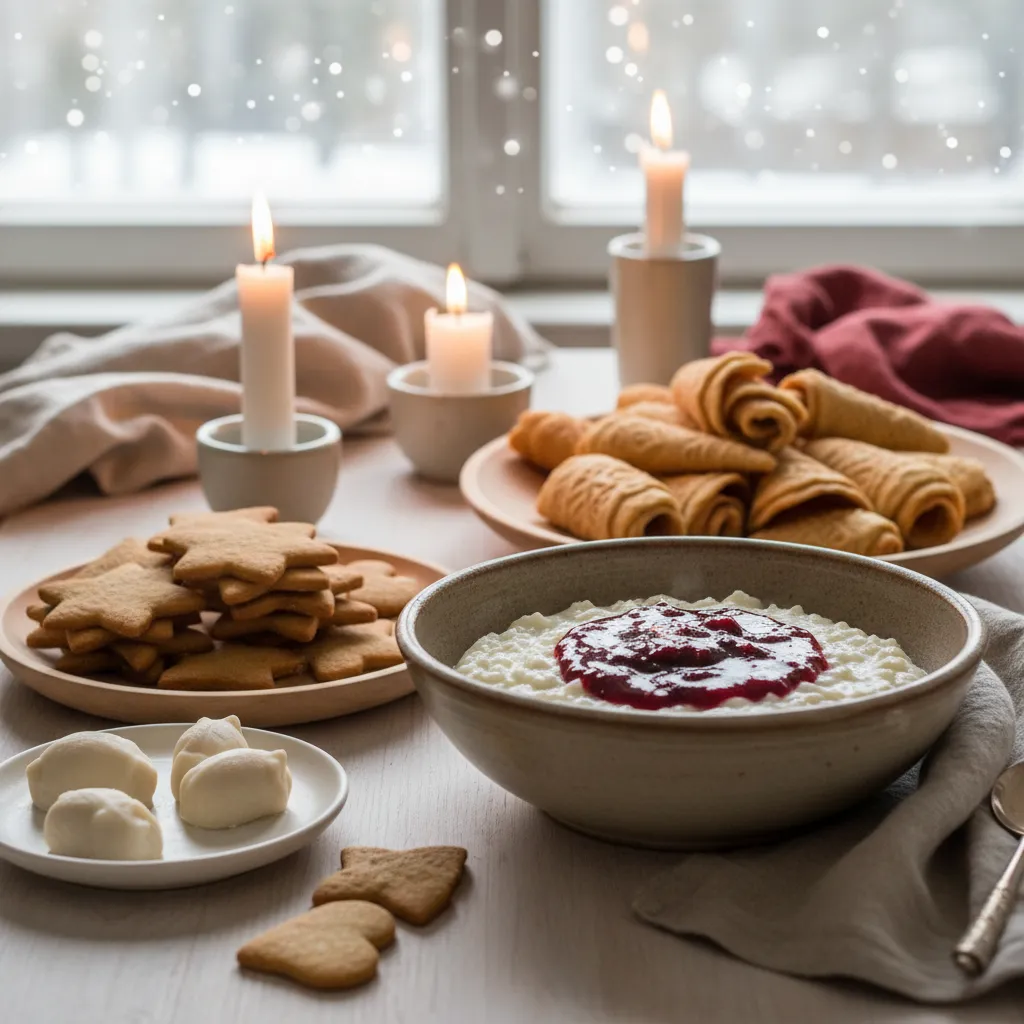 Desserter med multer fra catering på Storslett