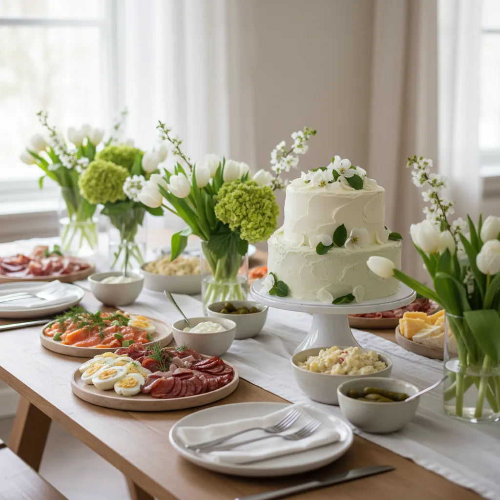 Konfirmasjon catering på Askøy med koldtbord og kake