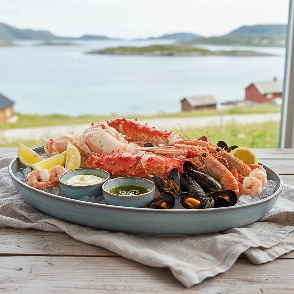 Sjømat fra catering i Elnesvågen