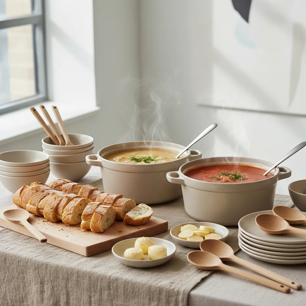 Fiskesuppe fra catering på Askøy